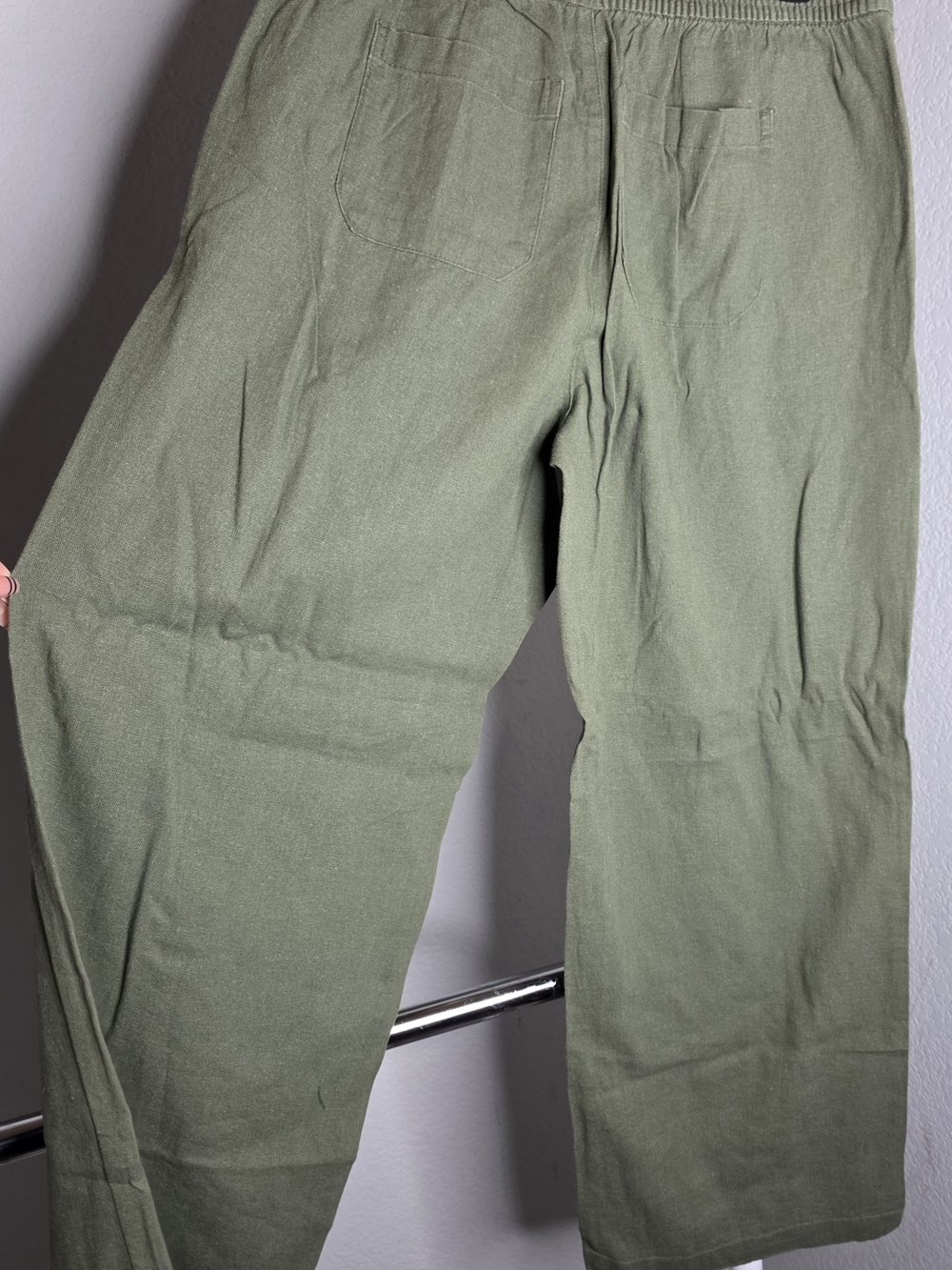 Old Navy Olive Green Wide-Leg Pull-On Pants - Picture 5 of 7